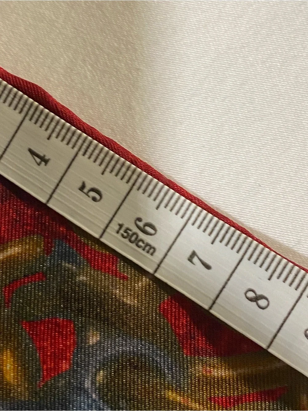 Designers Originals Red & Cream Chain-Print Silk Scarf